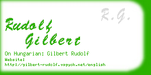 rudolf gilbert business card